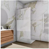 Aloni Walk-In-Dusche mit 80 x 200 cm ESG-Sicherheitsglas weiß