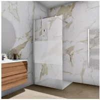 Aloni Walk-In-Dusche mit 80 x 200 cm ESG-Sicherheitsglas weiß