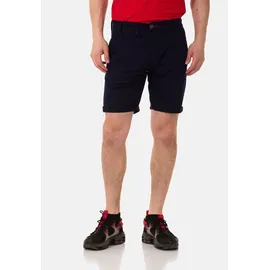 Cipo & Baxx "Shorts", Herren, Gr. 36, Normalgrößen, blau (navyblau), 97% Baumwolle, 3% Elasthan, unifarben, regular fit knielang, Hosen Stoffhose, im unifarbenen Look