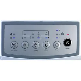 Sichler Haushaltsgeräte Ventilator 3in1-Luftkühler Luftbefeuchter Ionisator, 12/230 V, 5 l, 20 W - Weiß