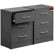 CASARIA Nachtschrank Eloise 54 x 39 x 28 cm Anthrazit