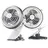 Sichler Haushaltsgeräte 2er-Set Mobile Ventilatoren mit Klemme, USB- & Batterie-Betrieb, 3 W