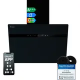 Dunstabzugshaube 60cm Abluft Umluft Kopffrei Wandhauben schwarz Smart WLAN App