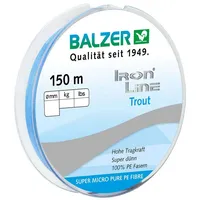 Balzer Ironline Trout 150m 3-fach geflochtene Schnur für Forelle,