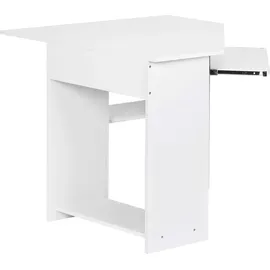 FineBuy Eckschreibtisch Computertisch ROM Weiß mit Ablage PC Schreibtisch