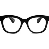 OPULIZE BIG Blaulichtfilter Lesebrille für Damen Herren - Übergroßer runder Fashion-Rahmen - Entspiegelt & blendfrei Computerbrillen Gaming - UV & Anti-Müdigkeit - Schwarz - +1,00