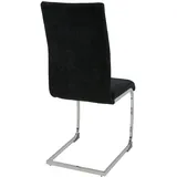 Albatros Freischwinger Stühle 4er Set LUGANO, Schwarz - Esszimmerstuhl Schwingstuhl mit modernem Design, Stoff-Bezug, dicke Polsterung - Küchenstuhl,