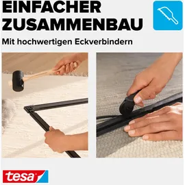 Tesa Fliegengitter mit Aluminiumrahmen 120 x 150 cm Anthrazit