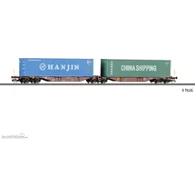TILLIG Containertragwagen Sggmrss mit zwei 40‘-Containern 18072 TT