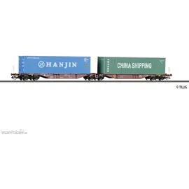 TILLIG Containertragwagen Sggmrss mit zwei 40‘-Containern 18072 TT