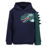 Blue Seven Jungen Kapuzenpullover Dino 590 - Nachtblau 92 - 92