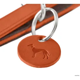 Hunter Verstellbare Führleine Lemvig 15/200, orange/dunkelbraun