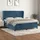 vidaXL Boxspringbett mit Matratze Dunkelblau 180x200 cm Samt