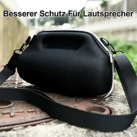 taotalhomy Hartschalen-Etui aus EVA für JBL Charge 6, stoßfeste Tragetasche mit Schultergurt, vollständiger Schutz, tragbar & reisesicher - Schwarz