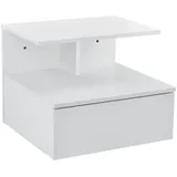 [en.casa] Wandschrank, Weiß Holzwerkstoff, 1 Schubladen, Rechteckig, 40x31x35 cm Wohnzimmer, Regale, Wandregale