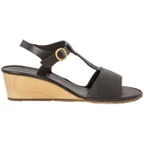 El Naturalista Damen N853 Gaia Durchgängies Plateau Sandalen mit Keilabsatz, Black, 42