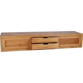 MiaMöbel Mexico Lowboard, 2 Schubladen und 2 Fächer Massivholz Pinie Mexiko Möbel Mexikanisch