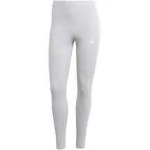 adidas Essentials 3-Streifen Cotton Leggings Light Grey Heather / White 2XS