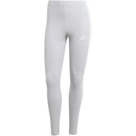 adidas Essentials 3-Streifen Cotton Leggings Light Grey Heather / White 2XS