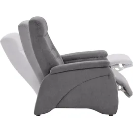 exxpo - sofa fashion Relaxsessel Ascoli Kunstleder 88 x 106 x 99 cm Grau mit Relaxfunktion