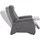 exxpo - sofa fashion Relaxsessel Ascoli Kunstleder 88 x 106 x 99 cm Grau mit Relaxfunktion