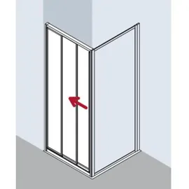 Kermi Gleittür 3-teilig N2STD1002011K 100 x 200 cm, Silber Mattglanz Kerolan Fontana