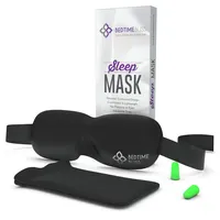 Bedtime Bliss® Contoured & Comfortable Sleep Mask & Moldex® Ear Plugs. Includes Carry Pouch for Eye Mask and Ear Plugs - For Travel, Shift Work & Meditation.