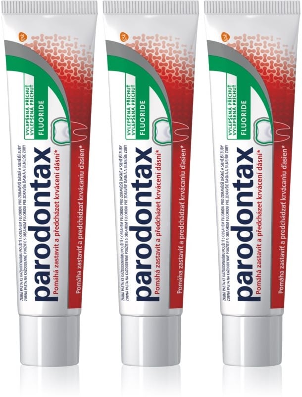 Parodontax Fluoride Zahnpasta gegen Zahnfleischbluten 3x75 ml