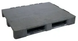 Universal Palette 1200x1000 mm aus HDPE-RE Kunststoff schwarz/anthrazit geschlossenes Deck