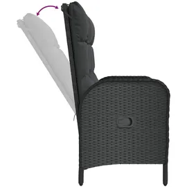 vidaXL Gartenbank 107 x 57 x 109 cm Schwarz