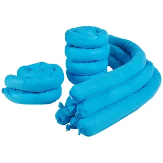 Vevor Universal-Saugsocke, Wasserabsorbierende Schlange, 20 Gal Fassungsvermögen, 76 x 1200 mm Schimmelresistente Auslaufschutzsocke, 12 Stück, Blau