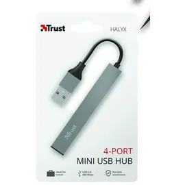 Trust Halyx USB-Hub, 4x USB-A 2.0, USB-A 2.0 [Stecker] (23786)