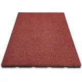 Floordirekt Fallschutzmatte 50 x 50 x 3 cm Rot