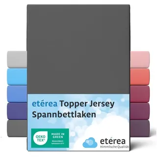 etérea Himmlische Qualität etérea Fixleintuch, Comfort (140-160 x 200 cm - 2 Jahre Gewährleistung - mind. 14 Tage Rückgaberecht - Grau