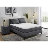 Jockenhöfer Gruppe Boxspringbett »Paulina, inkl. Topper und Kissen, Härtegrade wählbar« 140x200 cm oder 180x200cm, grau