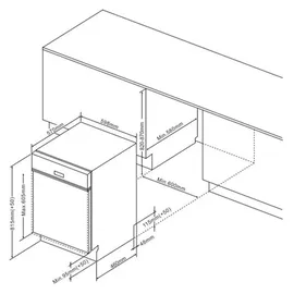 Amica EGSP 573 911 E Einbau-Geschirrspüler (teilintegrierbar, 598 mm breit, Edelstahl)