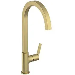 Ideal Standard Gusto Küchenarmatur BD411A2 brushed gold, mit hohem eckigen Rohrauslauf