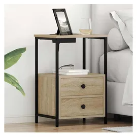 vidaXL Nachtschrank 2 pcs 40 x 31 x 60 cm Beige