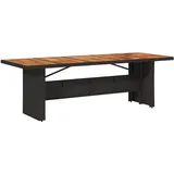 vidaXL Gartentisch 240 x 90 x 75 cm Schwarz