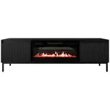 Mirjan24 Tv-Lowboard, Schwarz, Holzwerkstoff, Rechteckig,Rechteckig, 174x52x40 cm, Wohnzimmer, Wohnwände, Lowboards, Lowboards stehend