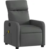 vidaXL Massagesessel Dunkelgrau Polyester 50 x 76,5 x 0 cm Grau mit Fernbedienung