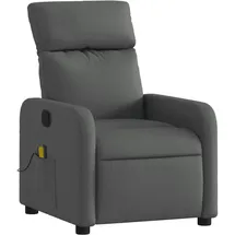 vidaXL Massagesessel Dunkelgrau Polyester 50 x 76,5 x 0 cm Grau mit Fernbedienung