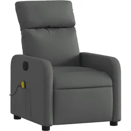 vidaXL Massagesessel Dunkelgrau Polyester 50 x 76,5 x 0 cm Grau mit Fernbedienung