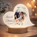 CHRISCK design LED Foto in Herzform mit Beleuchtung - personalisierte Geschenke für Partner Freund Freundin Geburtstag - Fotogeschenke - Geschenkidee Geburtstag