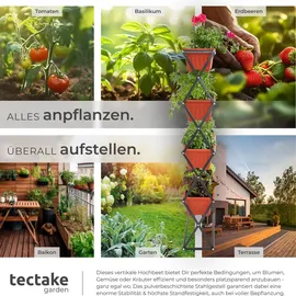 Tectake Vertikalbeet 52 x 21 x 127 cm Braun