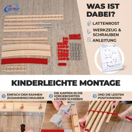 Coemo RUBY 7-Zonen verstellbar 100 x 200 cm