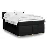 vidaXL Boxspringbett 140 x 200 cm Schwarz