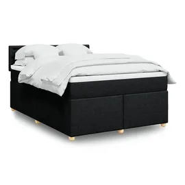 vidaXL Boxspringbett 140 x 200 cm Schwarz