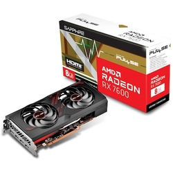 SAPPHIRE AMD Radeon RX 7600 PULSE Gaming Grafikkarte 8GB GDDR6 HDMI/3xDP