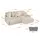 altdecor Ecksofa Cord 2-Sitzer Beige